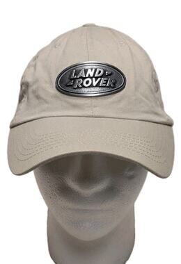 Land Rover Gear Hat Cap Khaki Tan With Adjustable Strap Metal Stamped Logo
